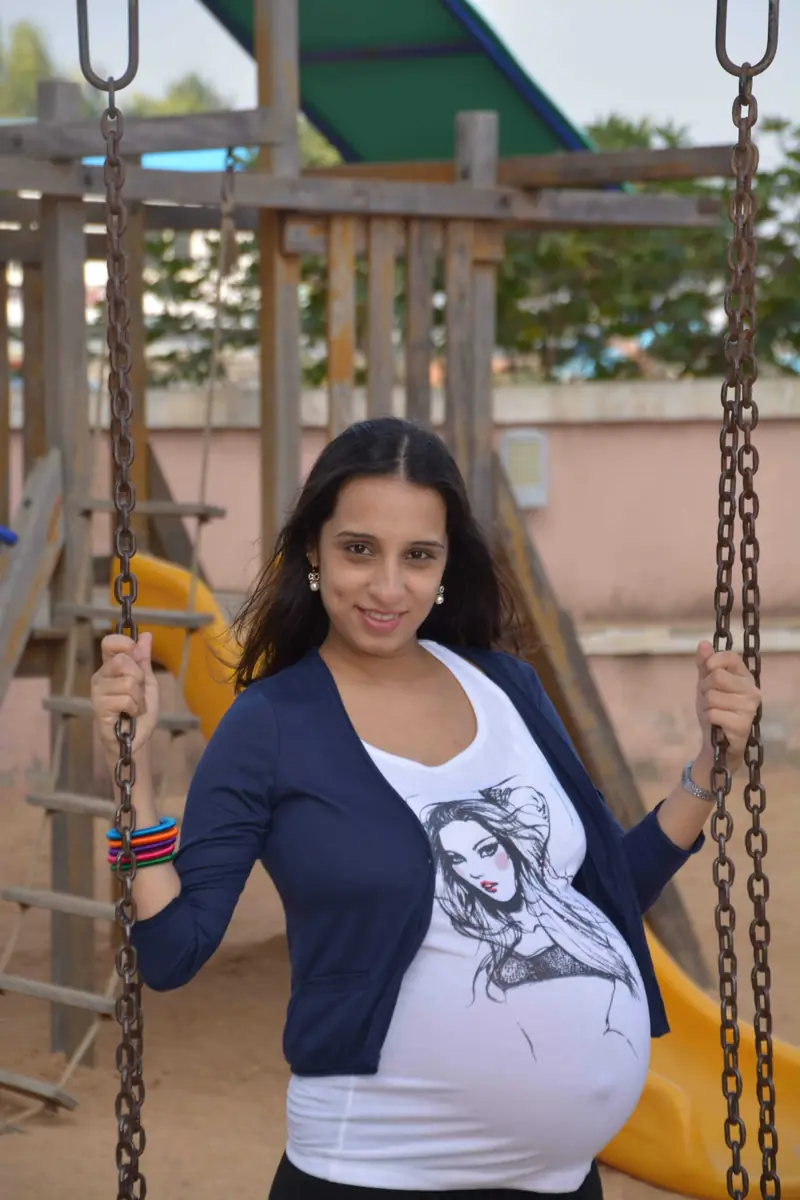 Jharna on a swing